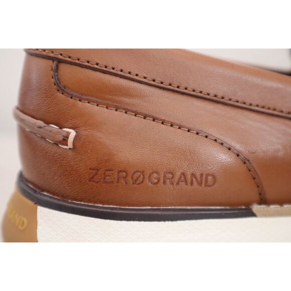 Cole Haan C34025 Mens Sz 9.5M British Tan/Ivory Leather 4.ZEROGRAND Loafers - Picture 6 of 16